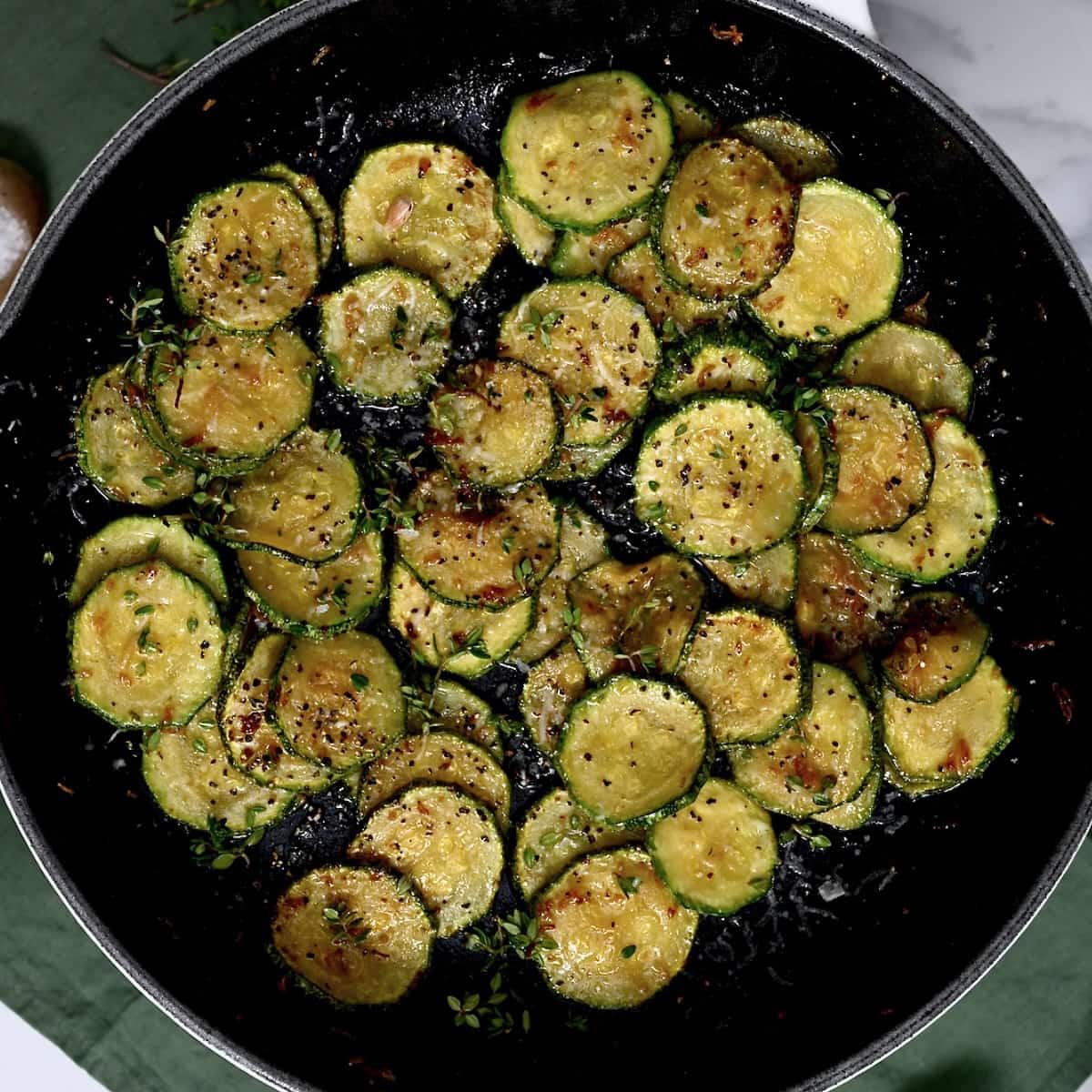Simple Pan Fried Zucchini: Healthy, Low-Carb, Vegan & Keto Side